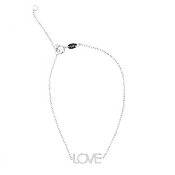 Maya Brenner | Silver Adjustable Bracelet | LOVE - Picture 1 of 5